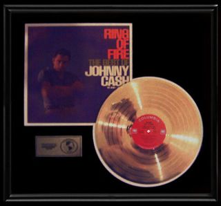 Johnny Cash Gold Record Disc Lp Ring Of Fire Rare 1960 