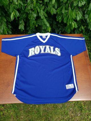 RARE Vintage KC Royals (1995) MLB Baseball Jersey True Fan Retro Men ' s XL 46 - 48 2