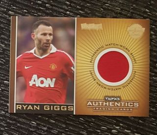 Topps Premier Gold Ryan Giggs Man Utd Match Worn Jersey Relic Card Rare 97/350