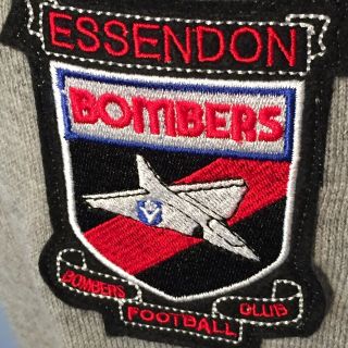RARE Retro AFL ESSENDON BOMBERS Football JUMPER Guernsey FIRST 18 MENS Size M 4