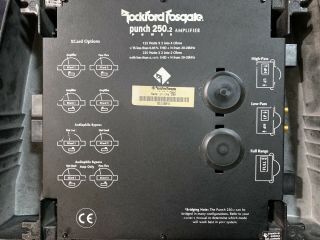 Rockford Fosgate Punch Power 250.  2 Amplifier w/ endcaps Old School Power Rare 5