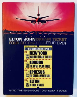Elton John - Dream Ticket (dvd,  Box Set) Rare Over 7 Hours 4 Discs Live Concert