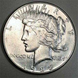 1928 - S Peace Dollar Coin Rare Date
