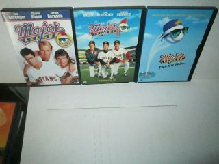 Major League 1 2 & 3 Rare Comedy Trilogy Dvd Set Baseball Charlie Sheen 80s