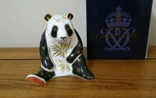 Very Rare Royal Crown Derby - Giant Panda - Paperweight - 1st Quality - Boxed.