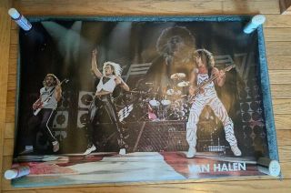 1982 Van Halen / David Lee Roth Concert Poster.  Rare Van Halen Prod.