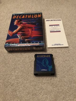 Rare Atari 400 / 800 Decathlon Complete Cib