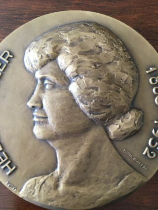 rare antique bronze medal of Helen Keller 2