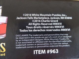 White Mountain GREAT WHISKIES 1000 pc RARE Collage Jigsaw Puzzle Whiskeys EUC 5