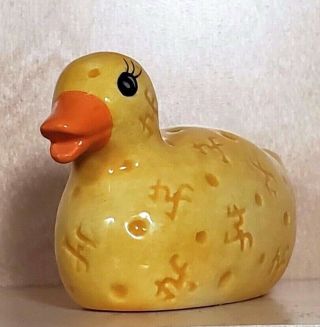 Nora Fleming " Old Style " Yellow Rubber Duck W/nf Initials - Retired & Rare - A26