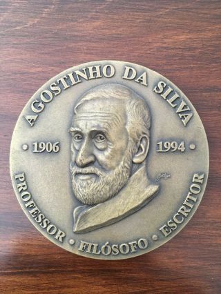 And Rare Antique Bronze Medal Of Agostinho Da Silva
