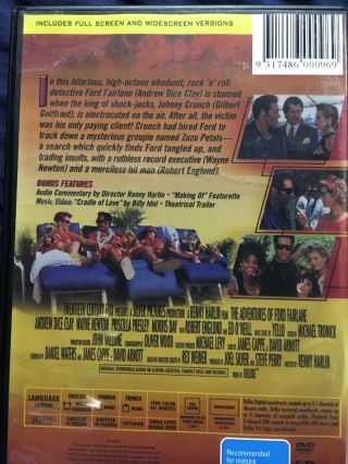 THE ADVENTURES OF FORD FAIRLANE rare dvd ANDREW DICE CLAY Ed O ' neill 1990 2