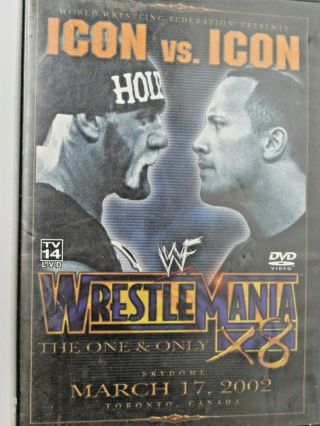 Wwf - Wrestlemania 18 (dvd,  2002) Wwe Hogan V Rock Rare Wrestling Dvd (w1)