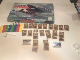 Rare 1976 The Sinking Of The Titanic Board Game 1976 By Ideal Toy Corp Complete