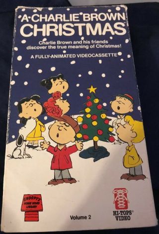 A Charlie Brown Christmas VHS 1987 Hi - Tops Snoopy Video Tape Rare Volume 2 2