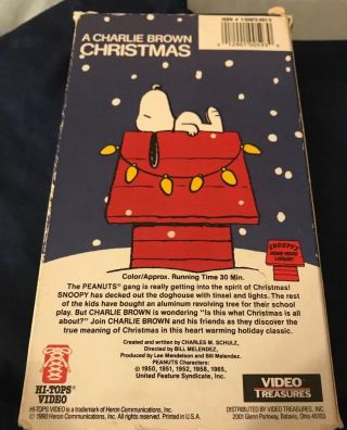 A Charlie Brown Christmas VHS 1987 Hi - Tops Snoopy Video Tape Rare Volume 2 4