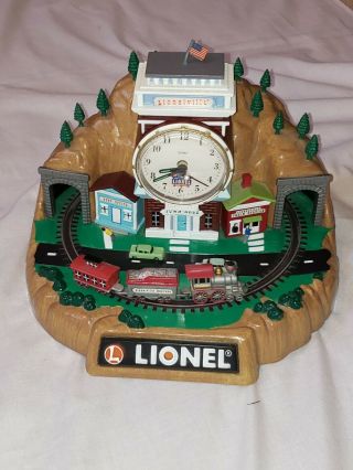Rare Lionel Train Town Station Centennial 1900 - 2000 Alarm Clock 3 Magnet Trains