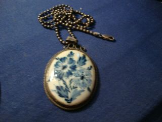 Rare Old Pawn Cameo Sterling Silver Huge Big Chunky Necklace