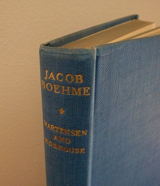 Rare Jacob Boehme Studies In The Life.  1950s / Occult Hardcover Bohme