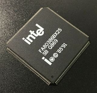 RARE Intel FA80386BX25 CPU 386 Q869 Engineering Sample Embedded Processor ES 2