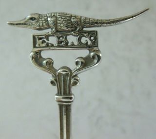 Antique Indian Silver Hamilton & Co Ltd Calcutta Spoon Crocodile E B Co Rare 2