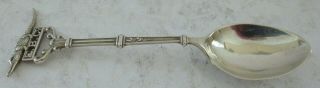 Antique Indian Silver Hamilton & Co Ltd Calcutta Spoon Crocodile E B Co Rare 4