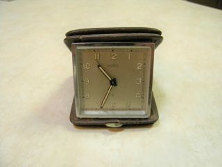 Vintage Rare Angelus Swiss 8 Day 15 Jewel Travel Alarm clock 2