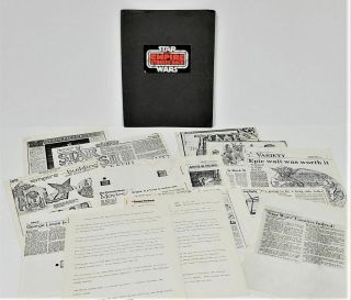 Kenner Sales Force Folder 1980 Esb Empire Media Publicity Coverage Rare