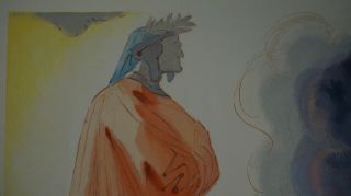 Rare Salvador Dali ' Dante ' Signed German Divine Comedy woodcut 4