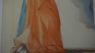 Rare Salvador Dali ' Dante ' Signed German Divine Comedy woodcut 5