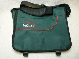 Jaguar Racing Rare Shoulder,  Document,  Travel,  Messenger? Bag.  Green.  Not.