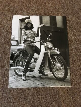 Millie On A Suzuki Motorbike - Very Rare Press Photo.  My Girl Lollipop Singer