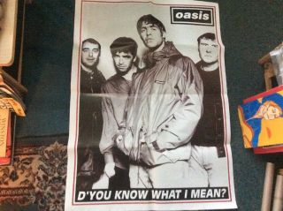 Rare Oasis Poster Size A0 Good Cond.  Black And White.