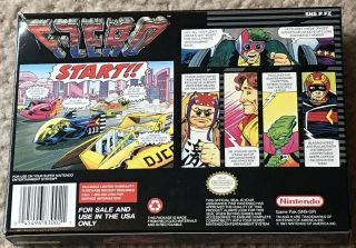 F - Zero (nintendo Game Nes 1991) Rare Complete With All Inserts & Box