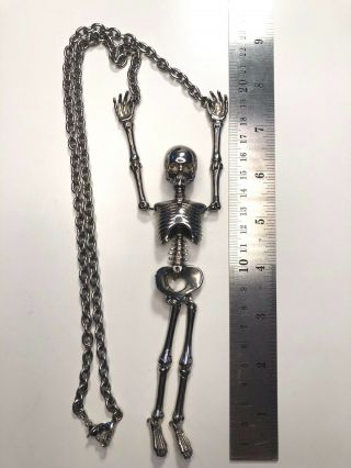 Very Rare Giant Vivienne Westwood Skeleton Necklace - Silver Tone