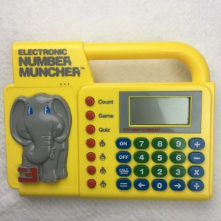 Vtech Electronic Number Muncher Elephant Childs Learning Toy Vintage Rare