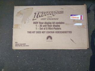 Indiana Jones Last Crusade 1989 Video Promo Display/box Nmint Rare Vtg Htf