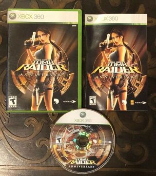 Lara Croft: Tomb Raider Anniversary Edition • Cib Complete • Xbox 360 Game: Rare