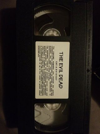 RARE The Evil Dead VHS movie directed by Sam Raimi,  staring Bruce Campbell 1981 3