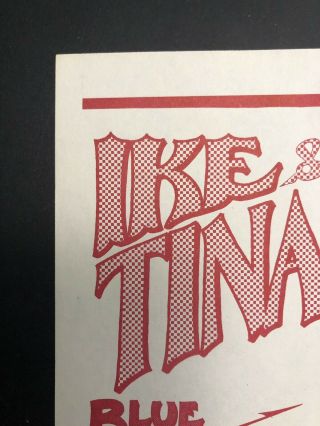 Gary Grimshaw Ike & Tina Turner SRC Signed Handbill Flint,  Mi RARE Grande 6