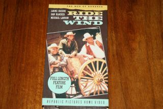 Ride The Wind The Men Of Bonanza Republic Pictures Home Video Vhs Tape Rare