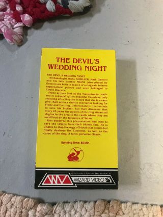 DEVILS WEDDING NIGHT WIZARD HORROR SOV SLASHER RARE OOP VHS BIG BOX SLIP 3
