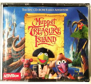 Muppet Treasure Island Epic Cd - Rom Family Adventure Kermit Henson 1996 Rare Ex