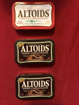 2 Altoids - Vintage Tin Cans Rare - (tin Only) Plus 1 Modern Total 3 Tins