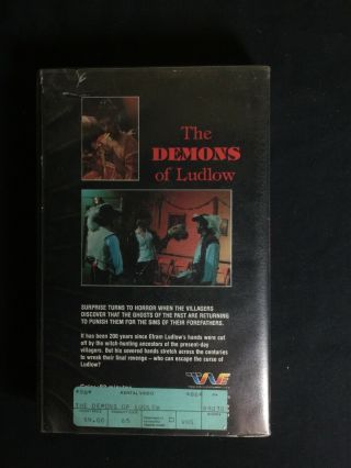 The Demons of Ludlow 1983 Rare Clam Shell Big Box Horror VHS Trans World 3
