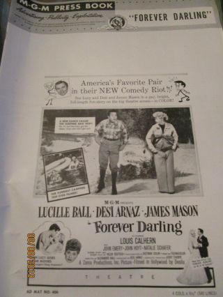 Lucille Ball Desi Arnaz 1956 Press Book Forever Darling Movie Rare Htf