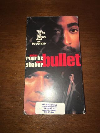 Bullet (vhs,  1997) Tupac Shakur,  Mickey Rourke • Very Rare