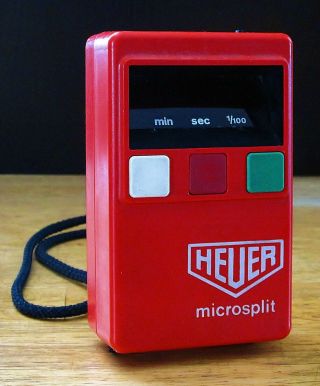 Heuer Microsplit Hl 820,  Electronic Stopwatch,  Ch - 2500,  No.  3115,  Rare Timer