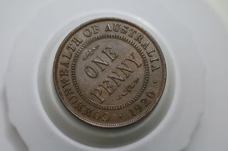 Australia Penny 1920 Dot Above Lower Scroll Rare Details A70 K7704