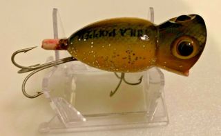 Fishing Lure Fred Arbogast Hula Popper Very Rare Color With Scales & Glitter